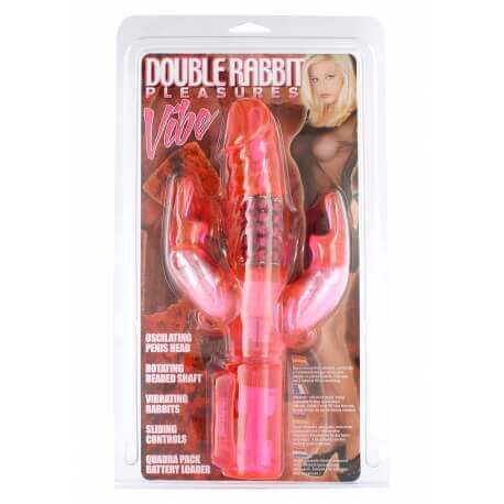 Viibratore with Double Rabbit DOUBLE RABBIT PLEASURES VIBE PK