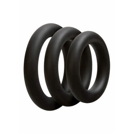 Kit di 3 Anelli OptiMALE 3 C-Ring Set Thick Nero